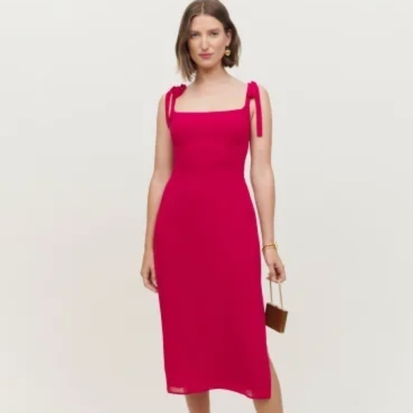 Reformation Dresses & Skirts - Reformation Besse Dress in Rhubarb *NEW*